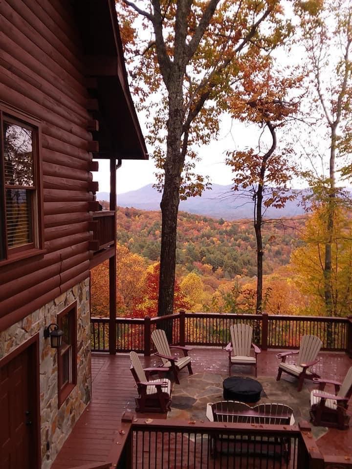 Fall colors around the fire pit make this spot hard to leave.